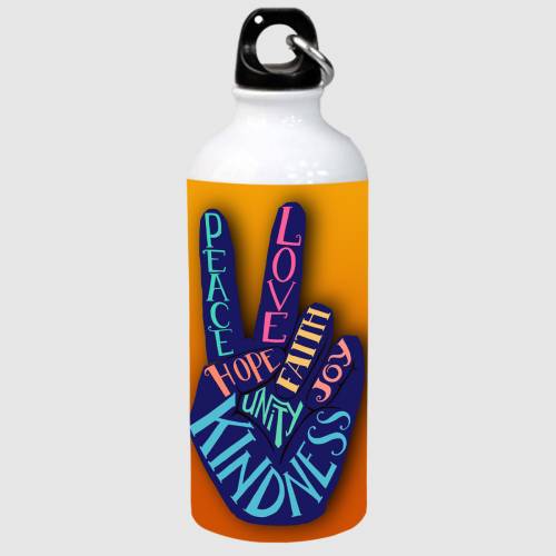 Brandname Sipper Water Bottle 600 Ml | Aluminium Sipper With Funky Quotes