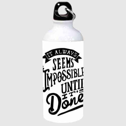 Brandname Sipper Water Bottle 600 Ml | Aluminium Sipper With Funky Quotes