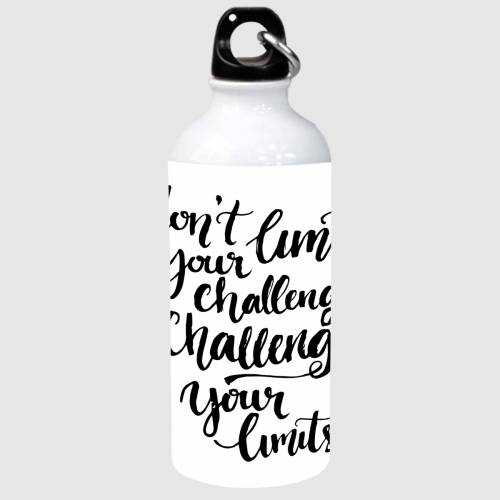 Brandname Sipper Water Bottle 600 Ml | Aluminium Sipper With Funky Quotes