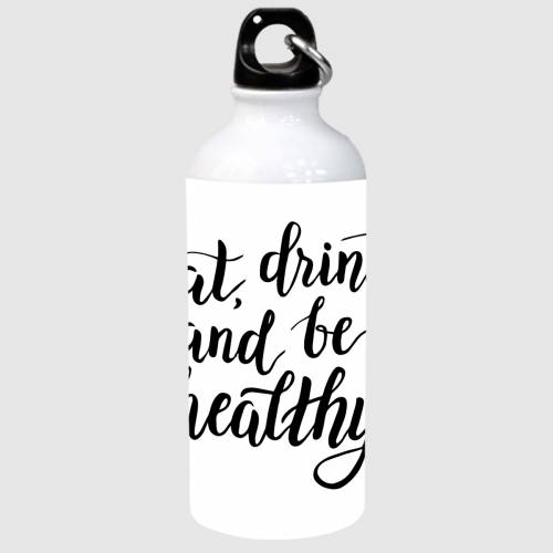 Brandname Sipper Water Bottle 600 Ml | Aluminium Sipper With Funky Quotes