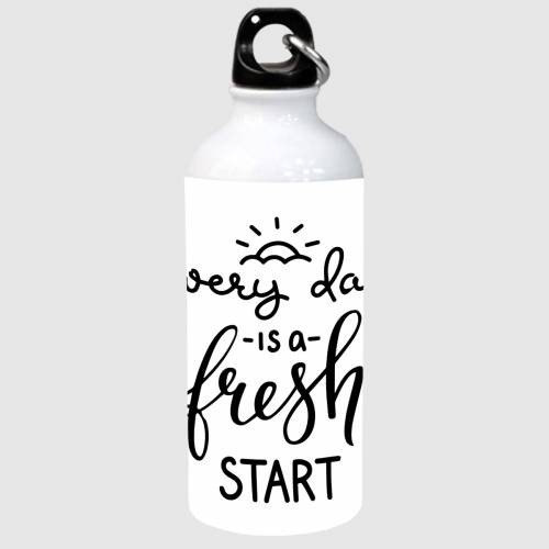 Brandname Sipper Water Bottle 600 Ml | Aluminium Sipper With Funky Quotes