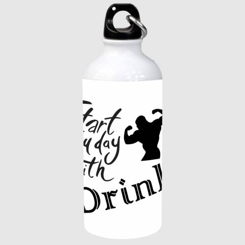 Brandname Sipper Water Bottle 600 Ml | Aluminium Sipper With Funky Quotes