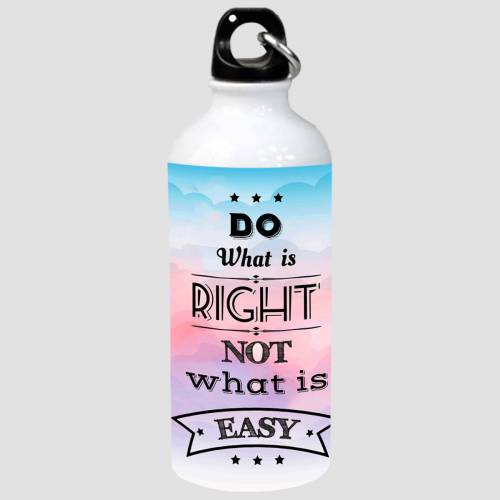 Brandname Sipper Water Bottle 600 Ml | Aluminium Sipper With Funky Quotes