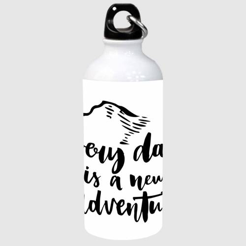 Brandname Sipper Water Bottle 600 Ml | Aluminium Sipper With Funky Quotes