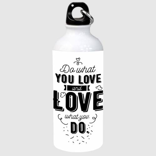 Brandname Sipper Water Bottle 600 Ml | Aluminium Sipper With Funky Quotes