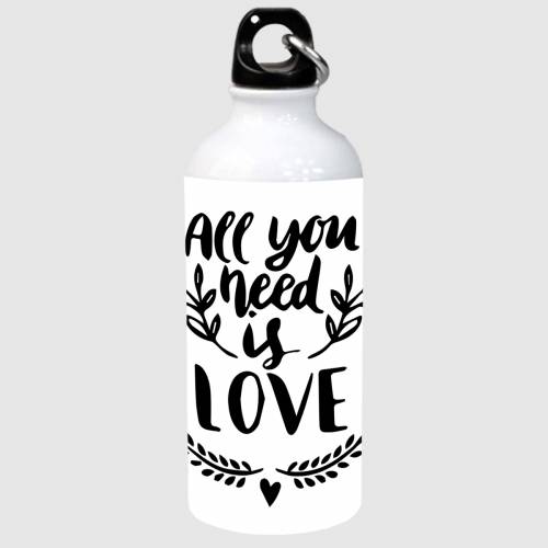 Brandname Sipper Water Bottle 600 Ml | Aluminium Sipper With Funky Quotes