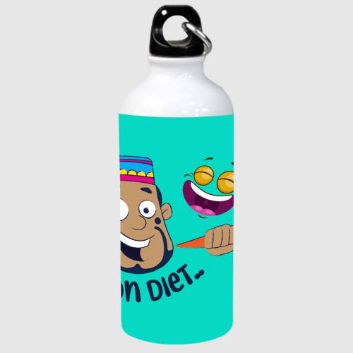 Brandname Sipper Water Bottle 600 Ml | Aluminium Sipper With Funky Quotes