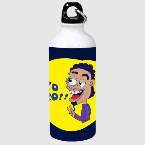 Brandname Sipper Water Bottle 600 Ml | Aluminium Sipper With Funky Quotes