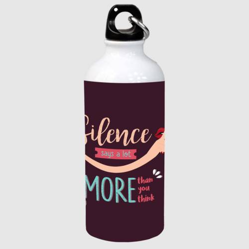 Brandname Sipper Water Bottle 600 Ml | Aluminium Sipper With Funky Quotes