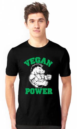 Brandname Horse Vegan Half Sleeve Black T-shirt For Men