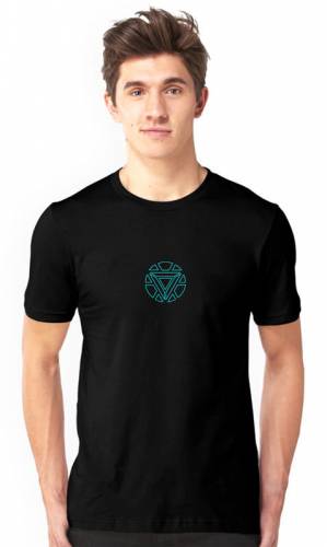 Brandname Ironman Heart Half Sleeve Black T-shirt For Men