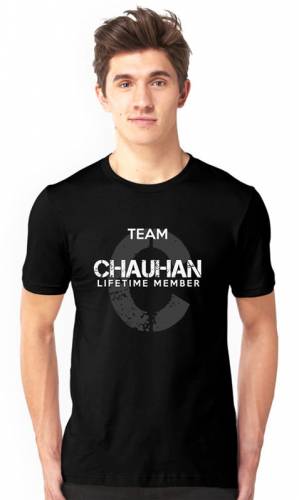 Brandname Team Chauhan Half Sleeve Black T-shirt For Men