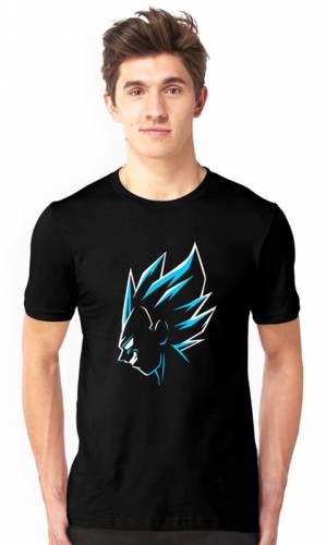 Brandname Vegeta 2 Half Sleeve Black T-shirt For Men