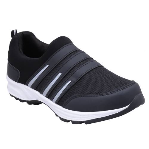  Jaisco Men Sport Black Silver Running  Shoes 