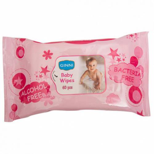 GINNI Soft Baby Wipes (Pack Of 2) (60 Wipes Per Pack)