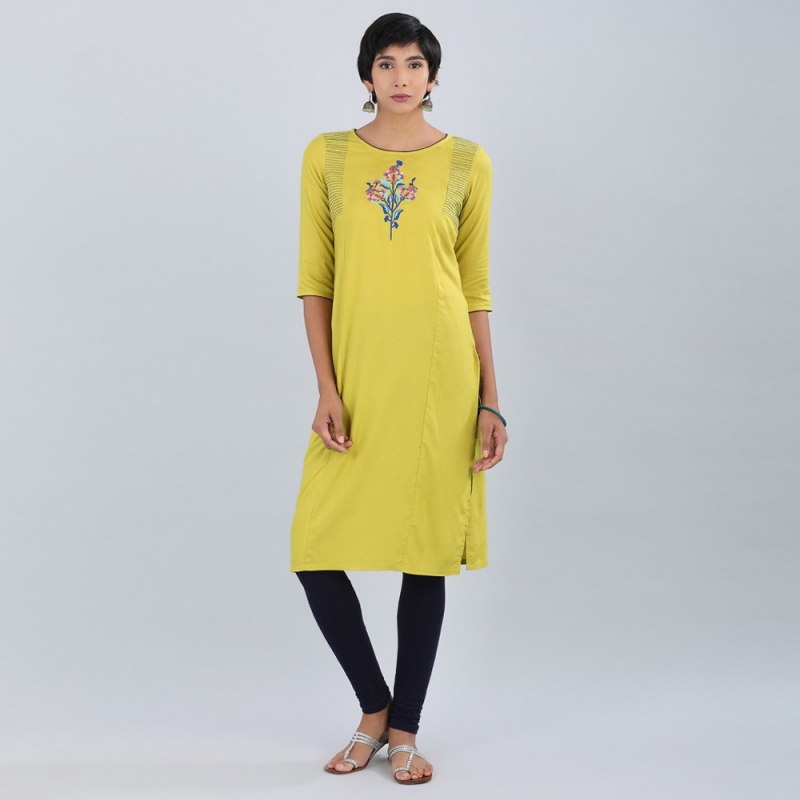 Buy online Green Printed Kurti from ethnic wear for Women by Aurelia for  ₹1150 at 54% off | 2024 Limeroad.com