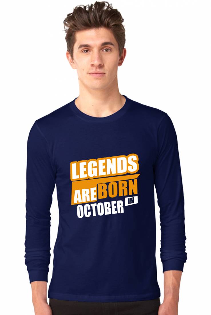 legends are born in october t shirt flipkart