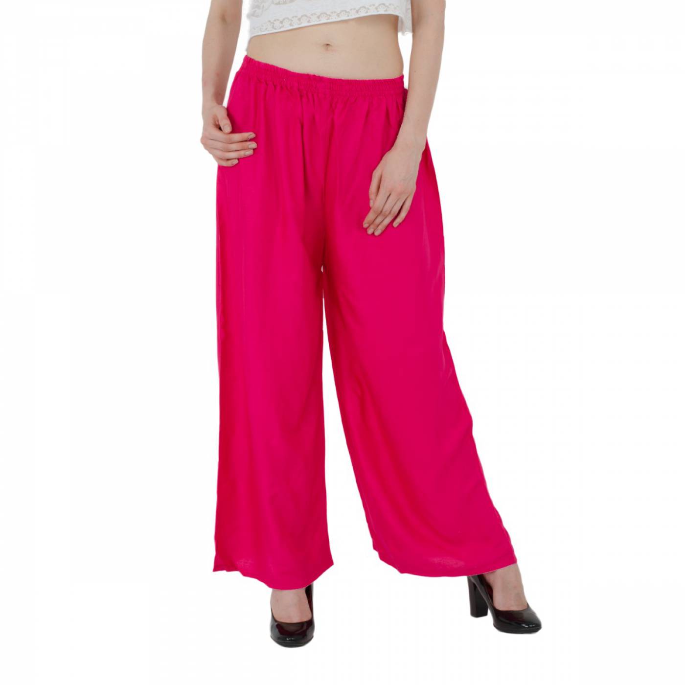 Dipannita Recommends : LOOKLINE Women's Lucknow Embroidered Bottom Pants m  s l XL XXL 3XL chikenkari Palazzo Pant Ankle Length Plazo for Kurta Kurti  28_42 - PaisaWapas