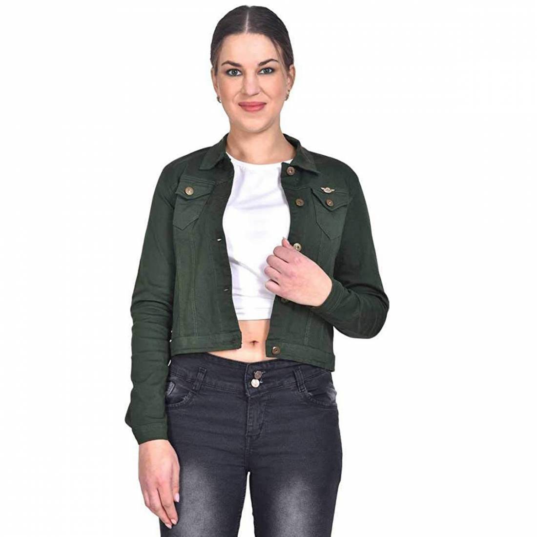 Dark Section Green Brick Red Purple Dark Denim Casual Jackets For Women  With Button, Long Sleeves, Turn Down Collar Loose Fit C0215 210514 From  Bai05, $24.65 | DHgate.Com