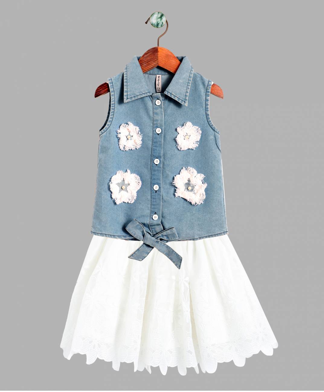 Share 243+ denim skirt for baby girl latest